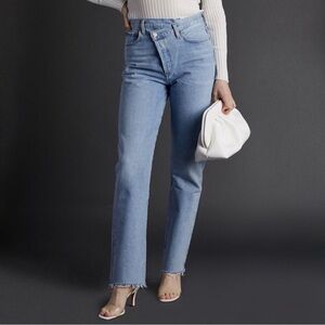 Agolde straight leg criss cross jeans 26